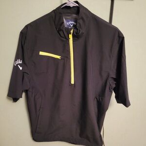 Mens Large Swing Tech™ Blocked 1/4 Zip Windbreaker